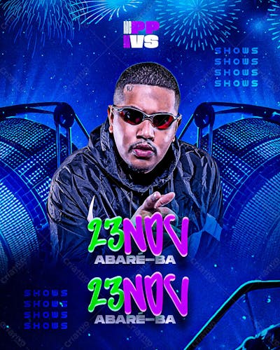 Flyer Agenda De Shows Semanal Mensal Mc Pp Da Vs Feed Psd Editável