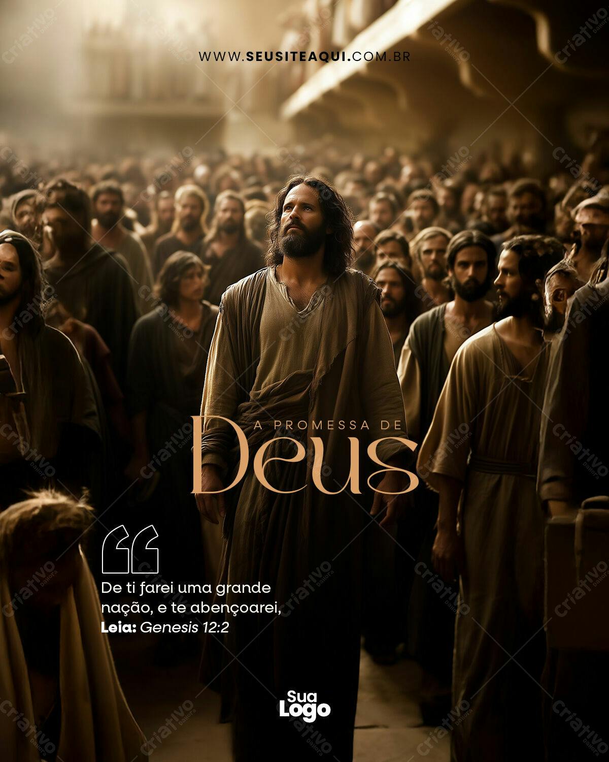 Poster Promessa de Deus PSD Editável