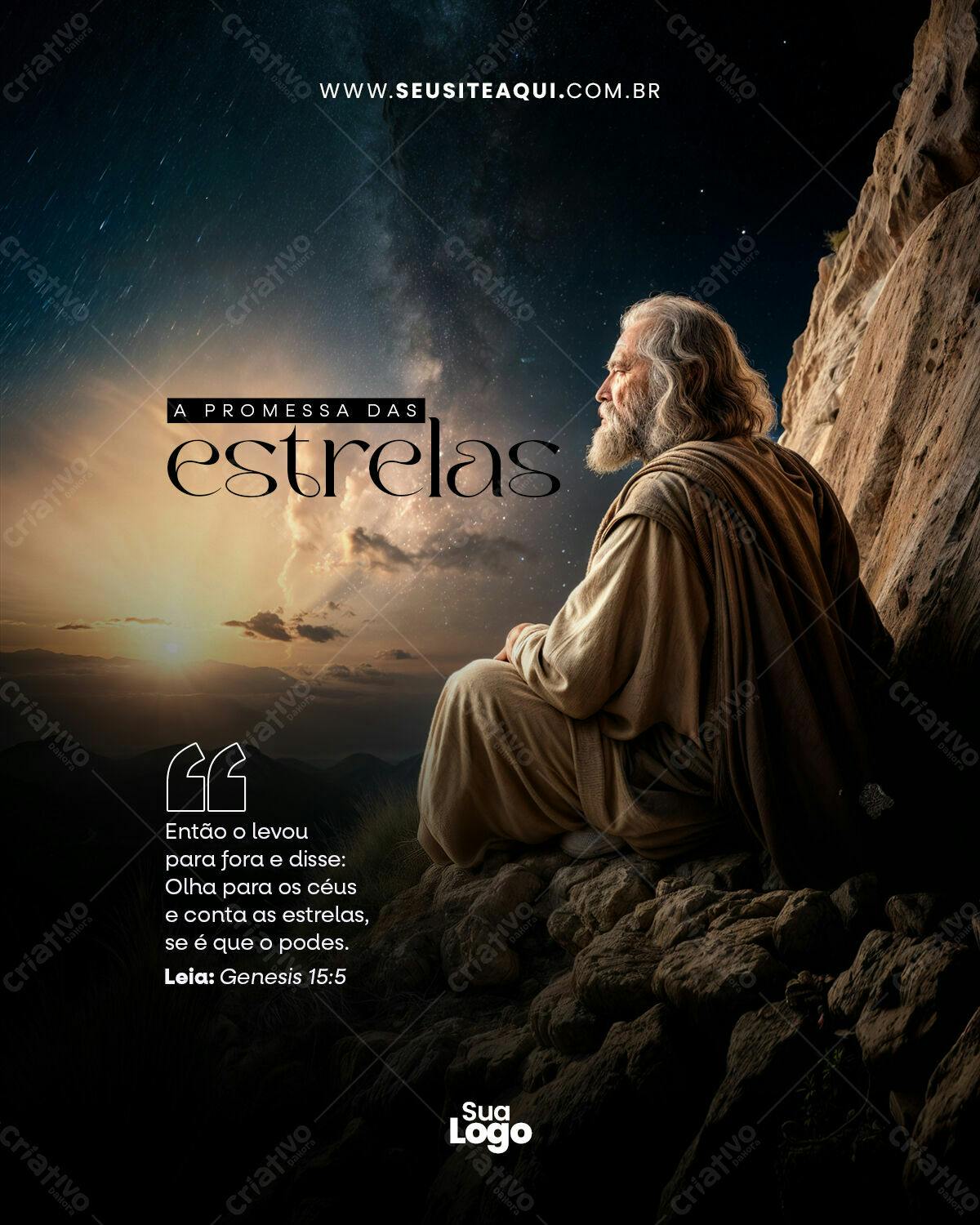 Post para Redes Sociais - A Promessa das Estrelas PSD Editável