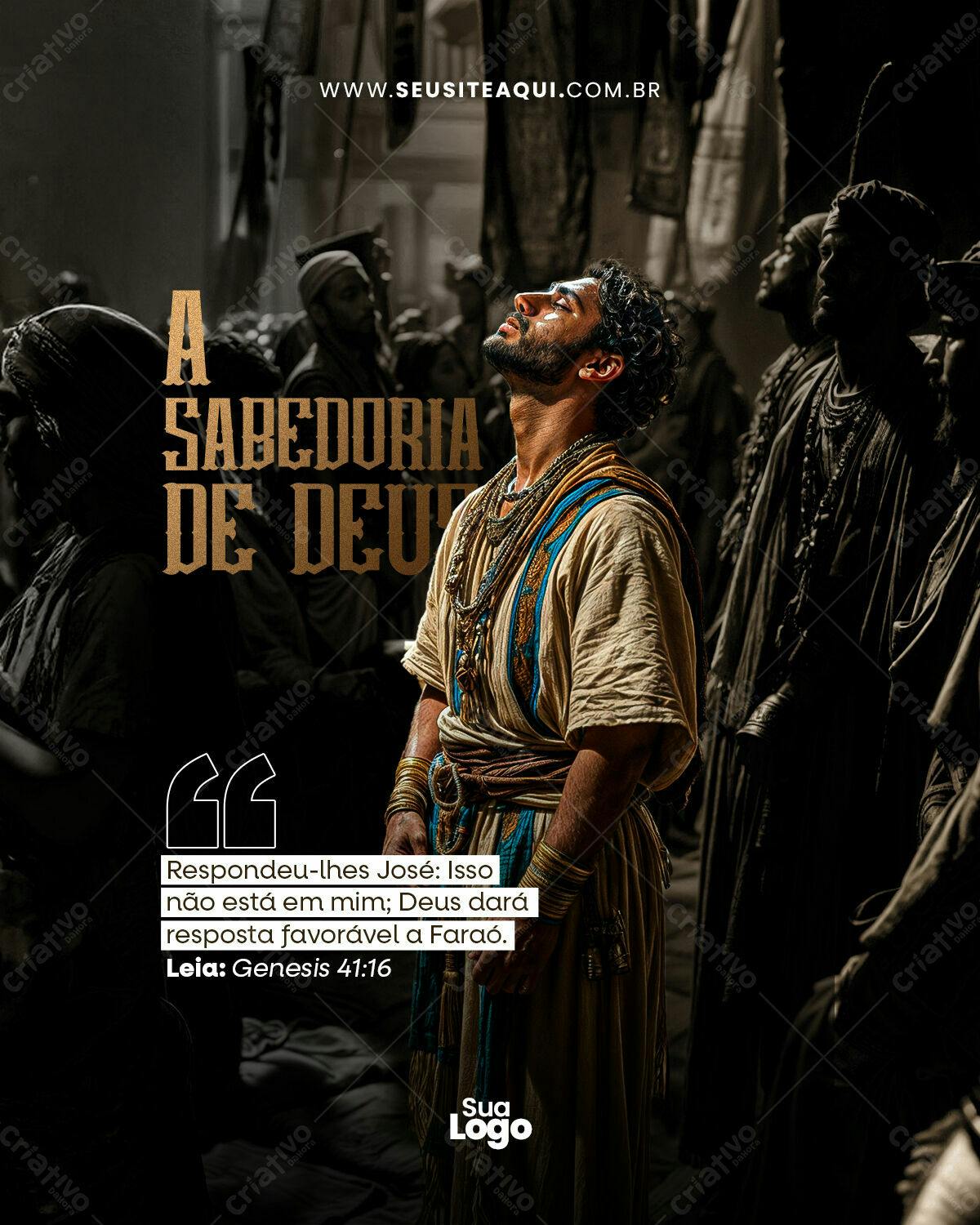 Post para Redes Sociais - Sabedoria de Deus PSD Editável