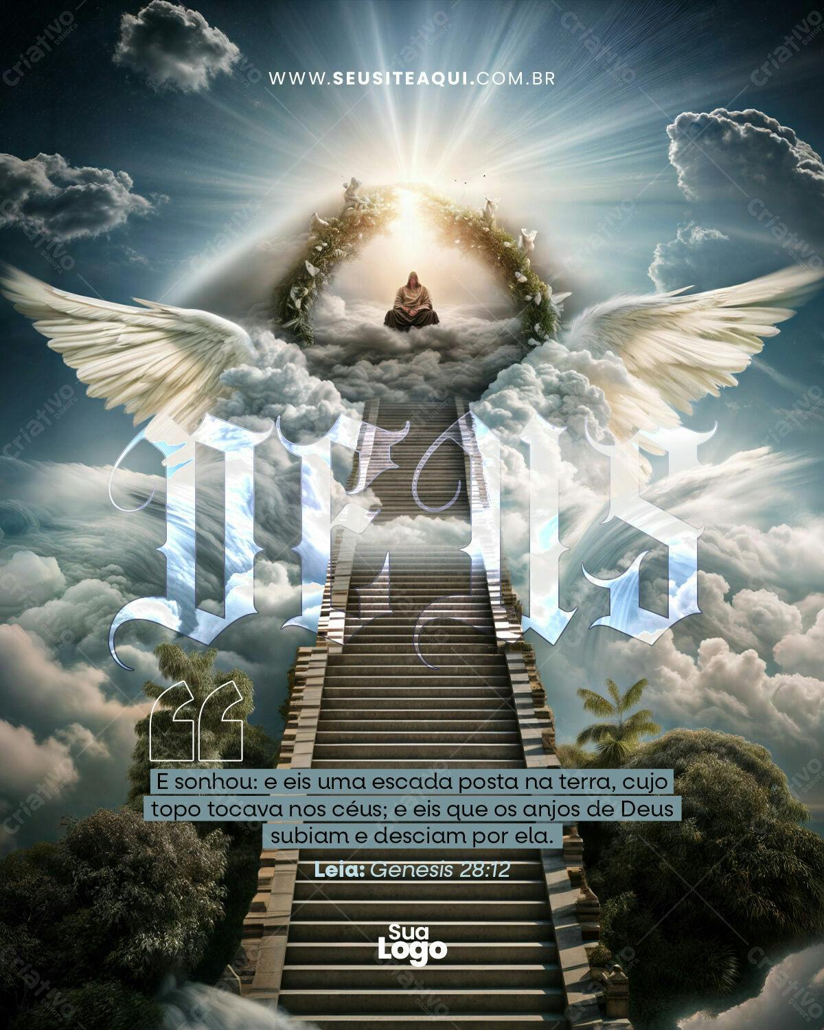 Flyer para Culto Religioso PSD Editável