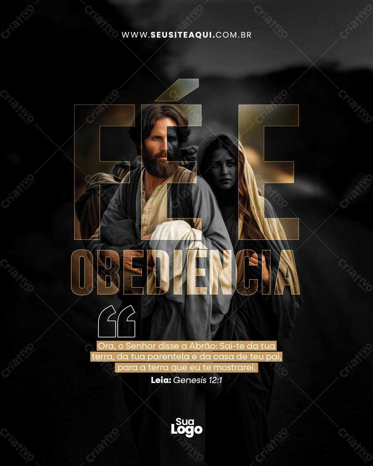 Flyer para Culto de Obediência PSD Editável