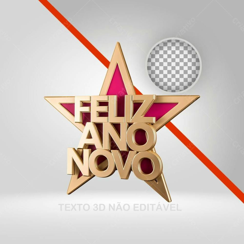 Estrela De Ouro Para Réveillon E Natal, Feliz  Ano Novo