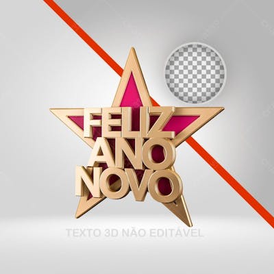 Estrela De Ouro Para Réveillon E Natal, Feliz  Ano Novo