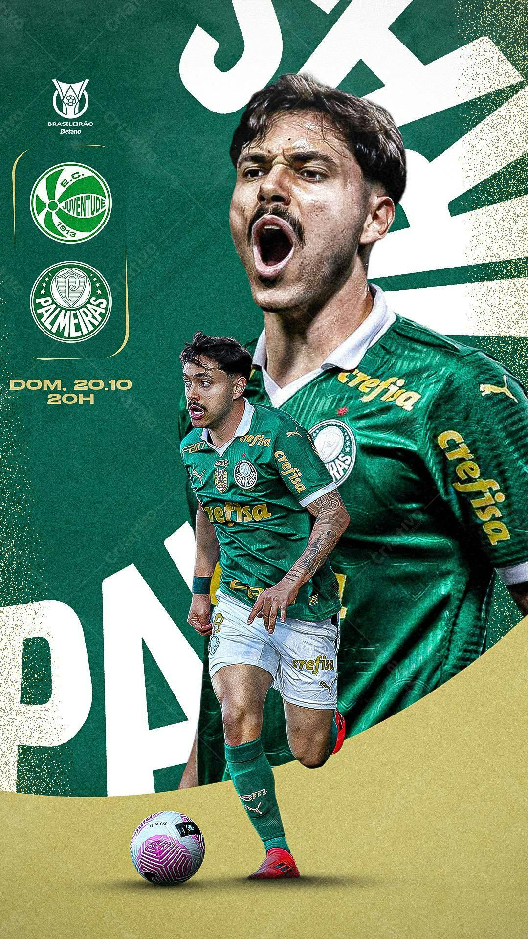 Flyer Palmeiras x Juventude PSD Editável