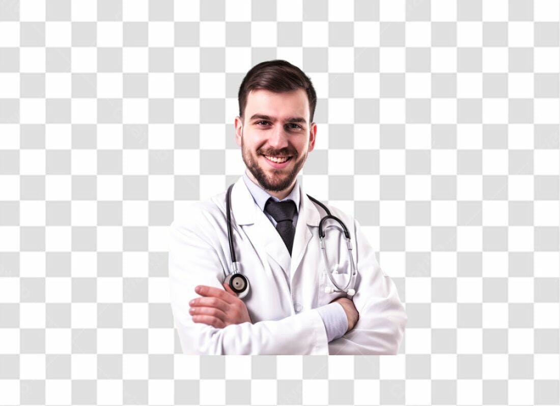 Icone Médico Sorrindo PNG com fundo transparente