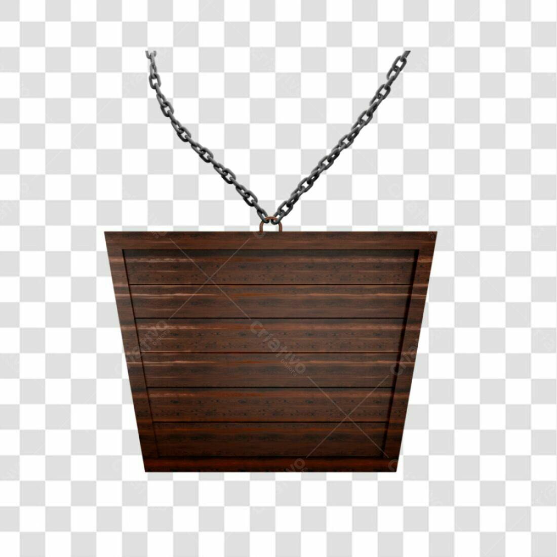 Placa de Madeira PNG com fundo transparente