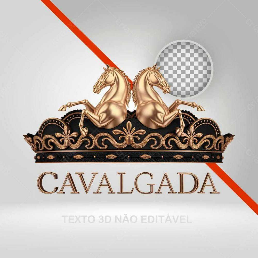 Cavalo De Ouro, Coroa Vip, Selo 3D, Cavalgada Png 