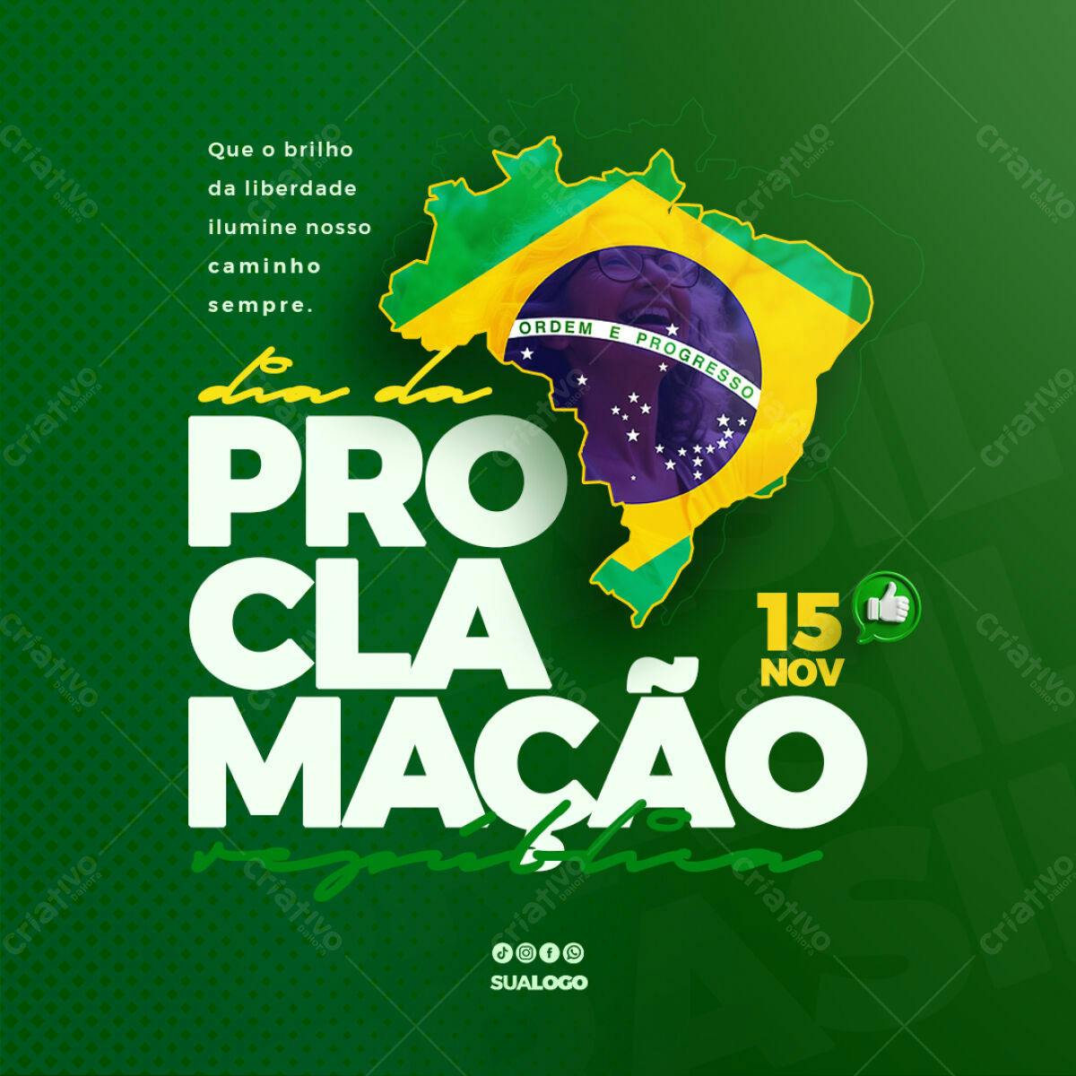 Flyer para Dia da Proclamação da República PSD Editável