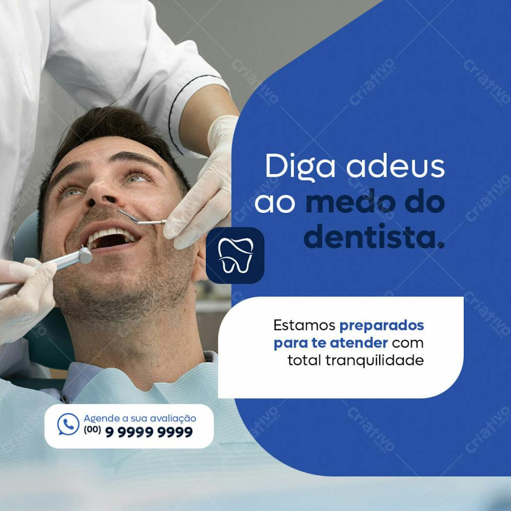 Dentista Medo Feed Psd Editável