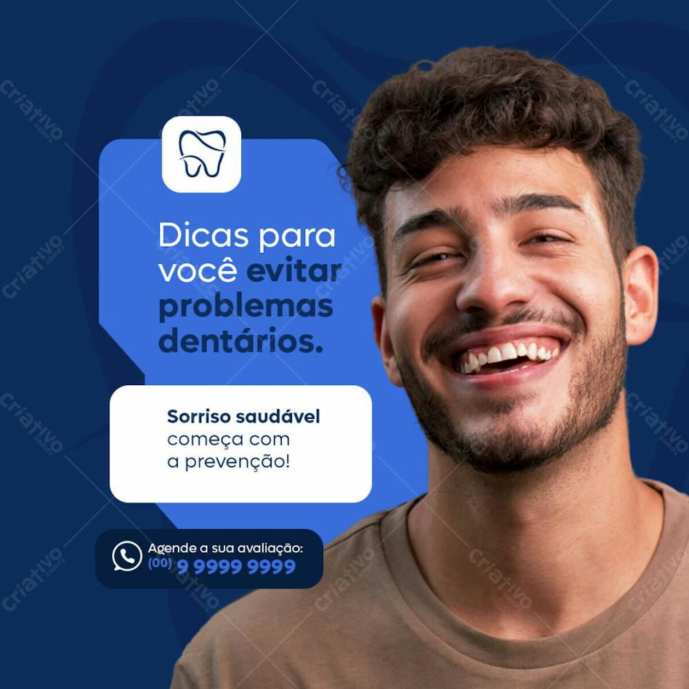 Dentista Problemas Dentários Feed Psd Editável