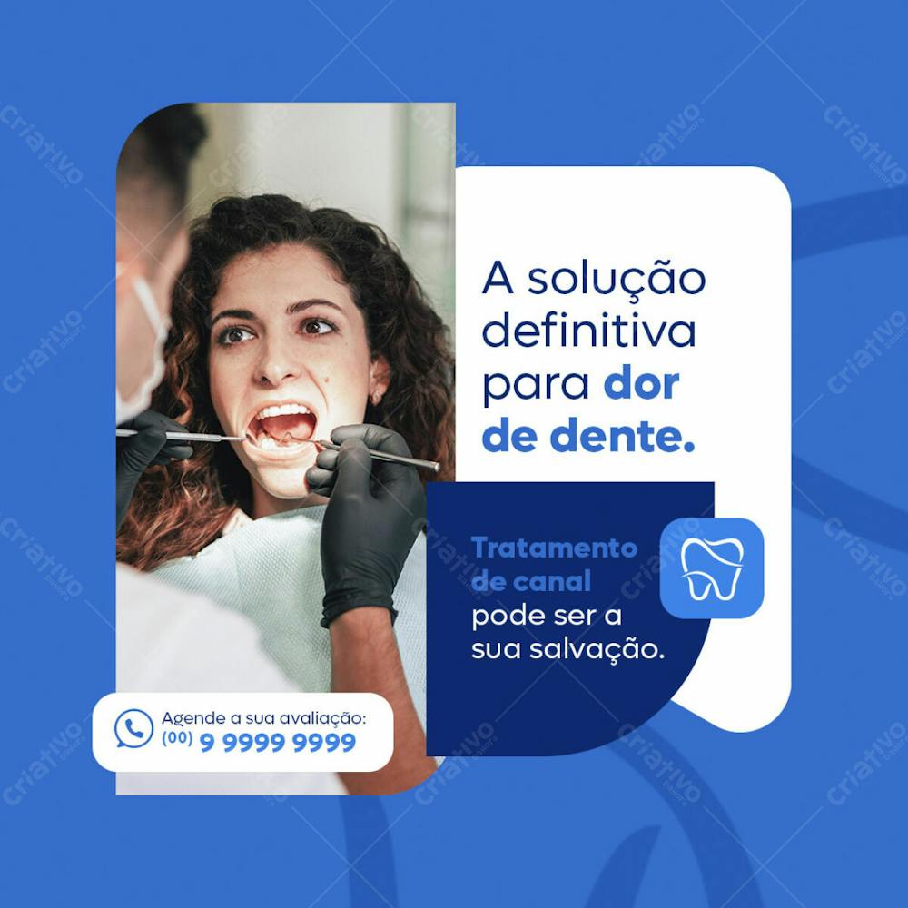 Dentista Tratamento De Canal Feed Psd Editável