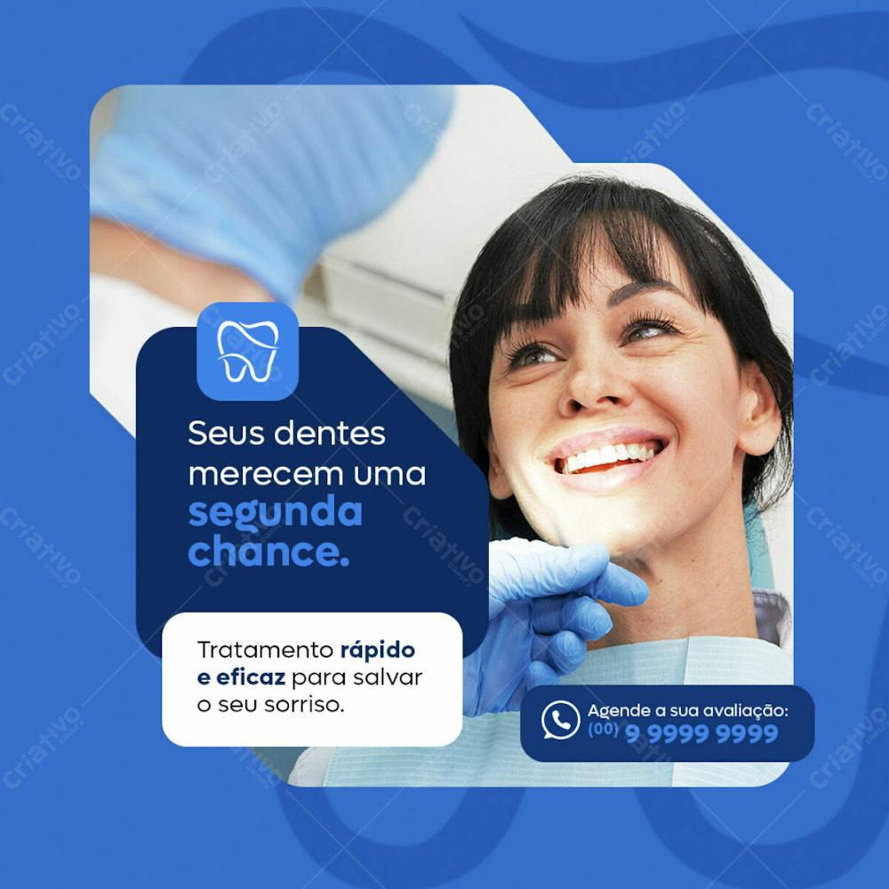 Dentista Tratamento Dentário Feed Psd Editável