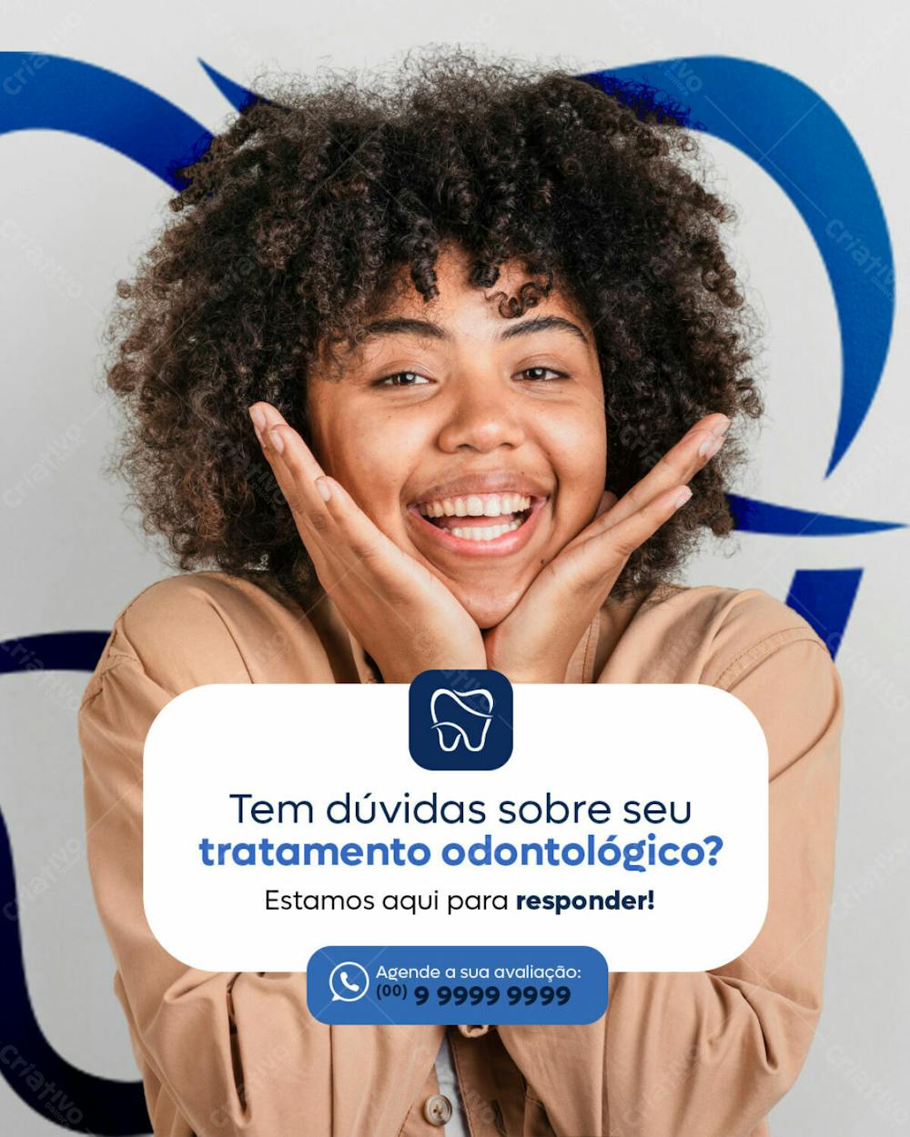 Dentista Dúvidas Social Media Feed Psd Editável