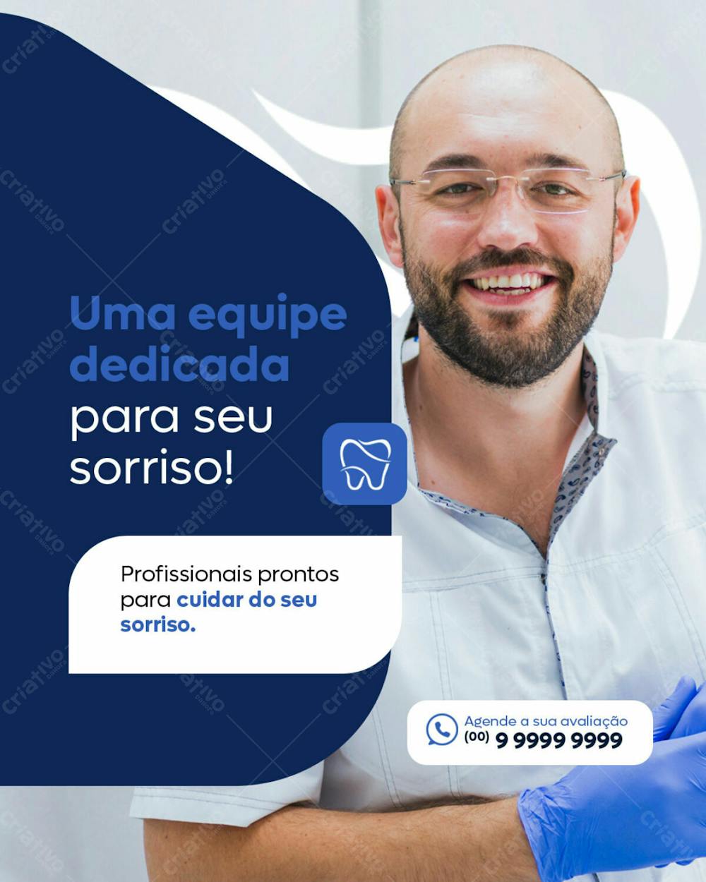 Dentista Equipe Especializada Social Media Feed Psd Editável