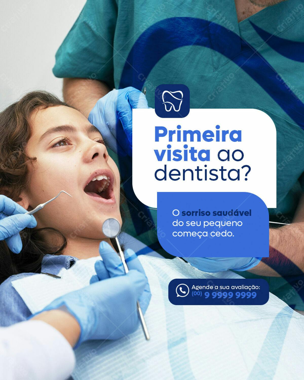 Post para Consultório Odontológico Infantil PSD Editável