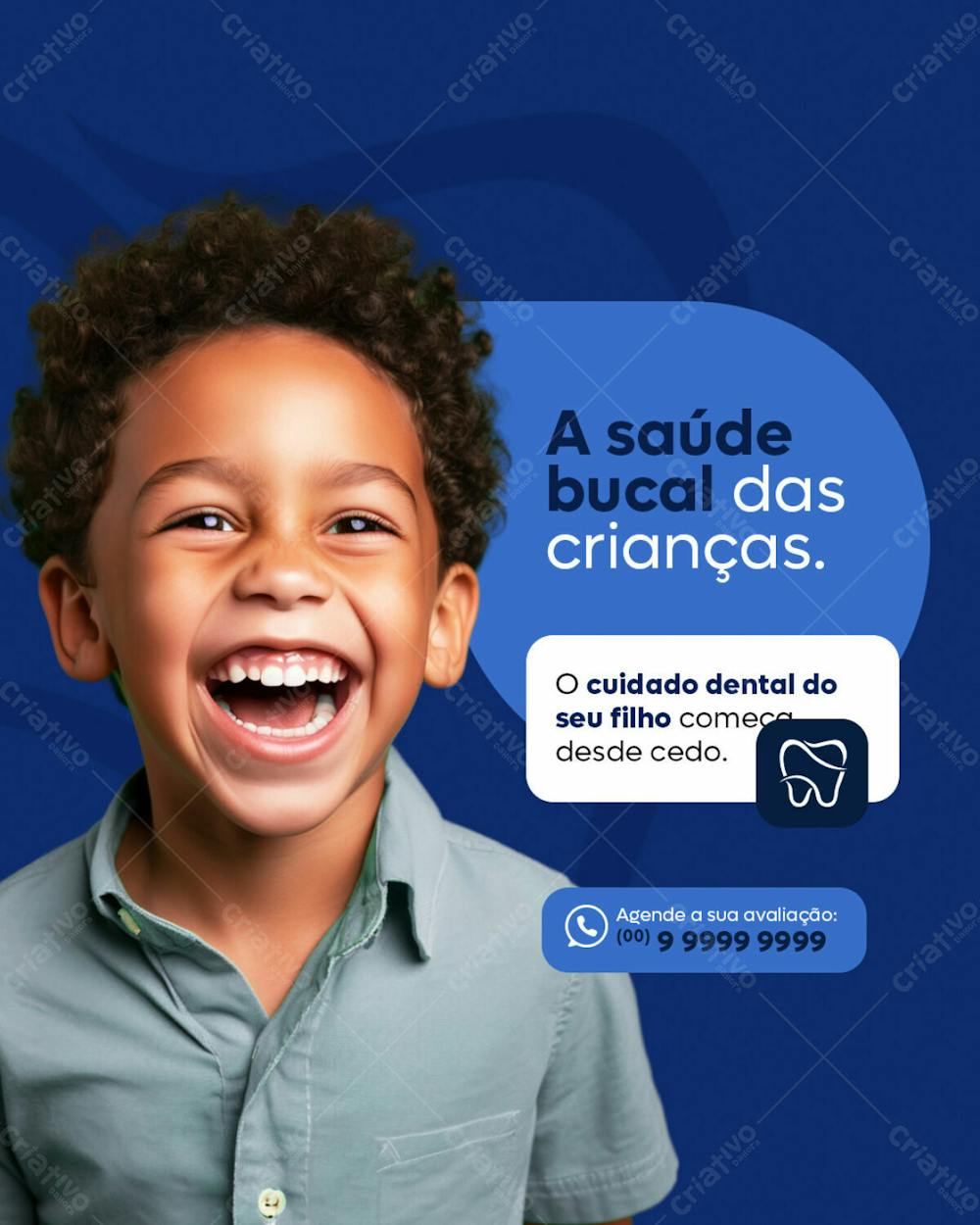 Dentista Saúde Bucal Infantil Social Media Psd Editável