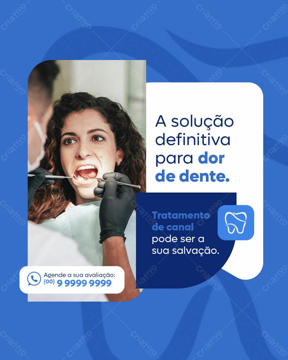 Dentista Tratamento De Canal Social Media Feed Psd Editável