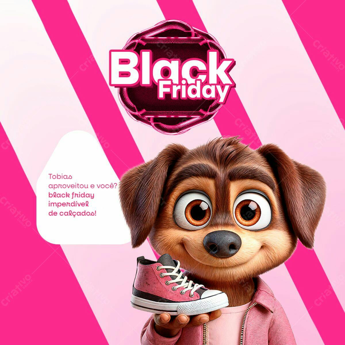 Flyer Black Friday Calçados PSD Editável