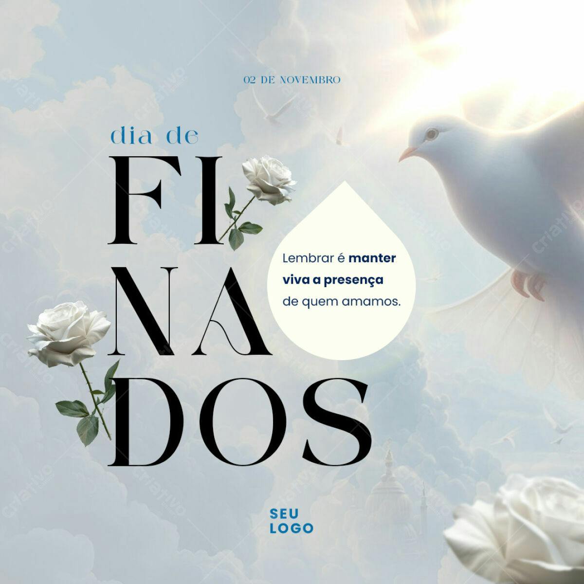 Post para Dia de Finados PSD Editável