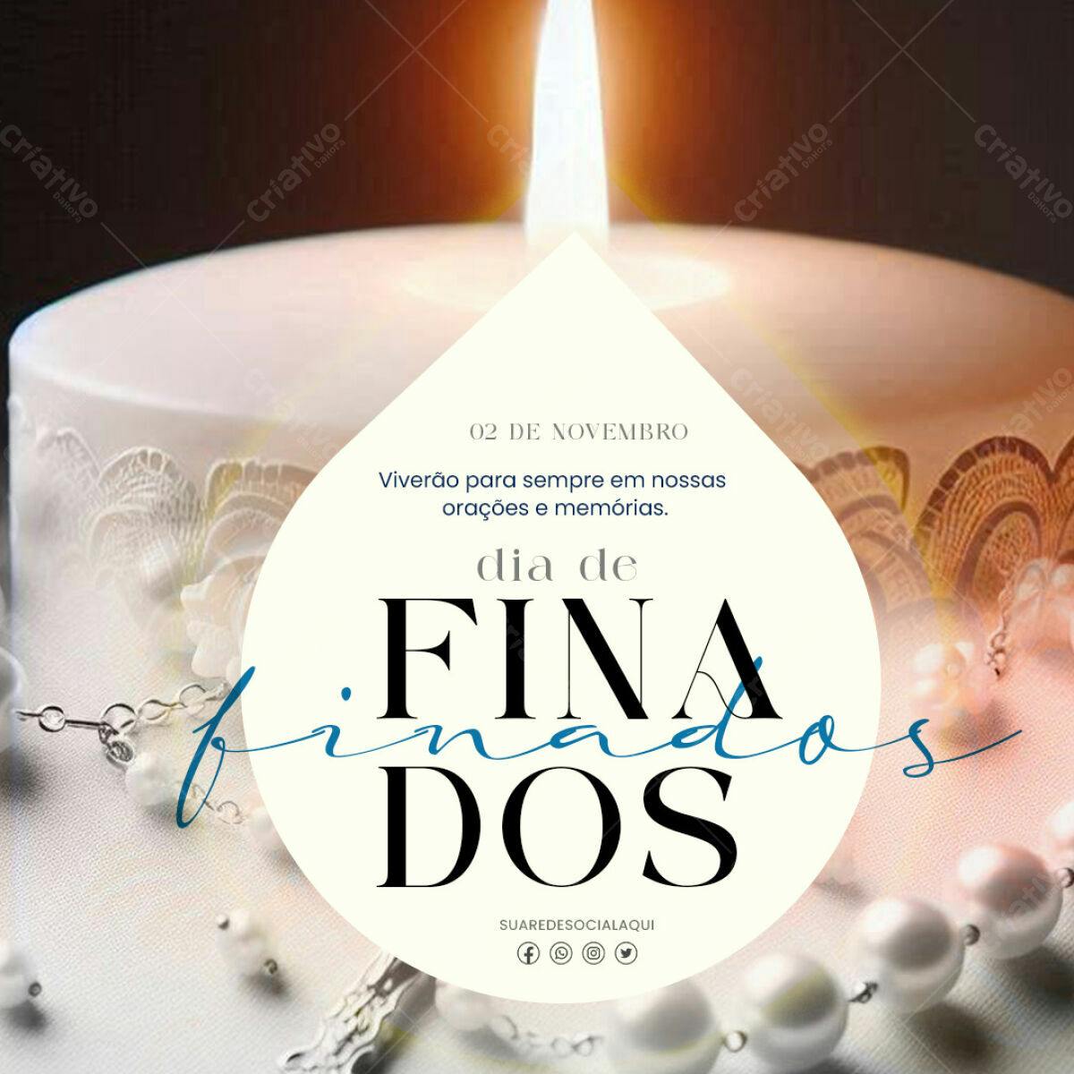 Flyer Dia de Finados PSD Editável