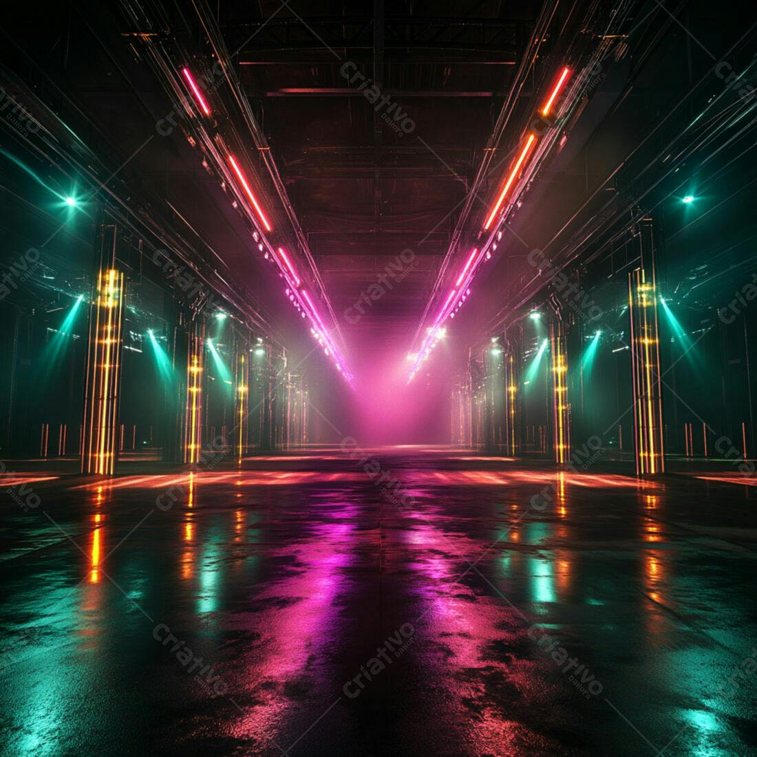 Ambiente Neon Rosa e Verde