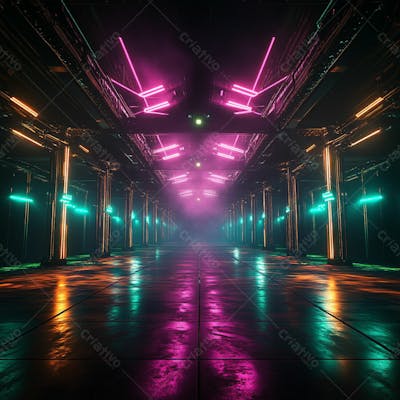 Imagem De Palco De Show Futurista Para Composição