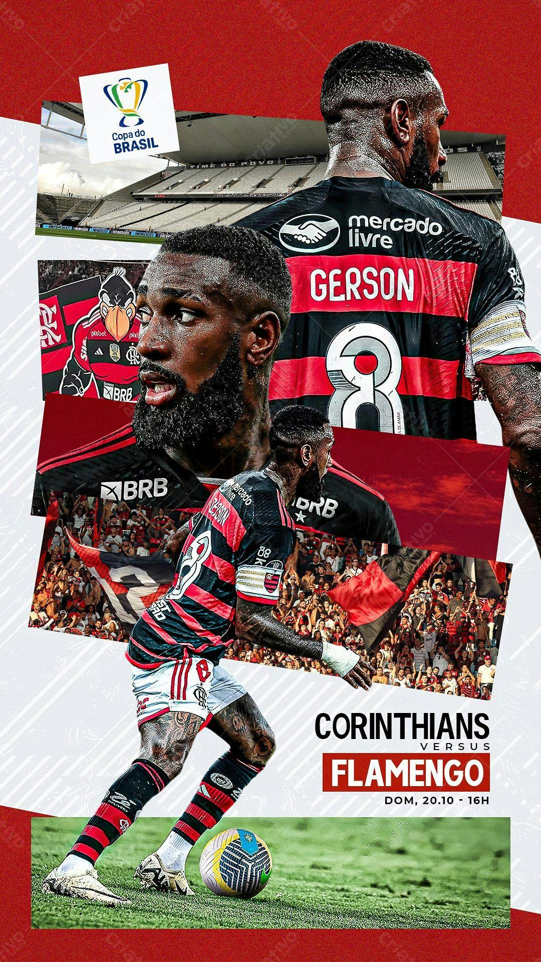 Flyer Corinthians x Flamengo PSD Editável