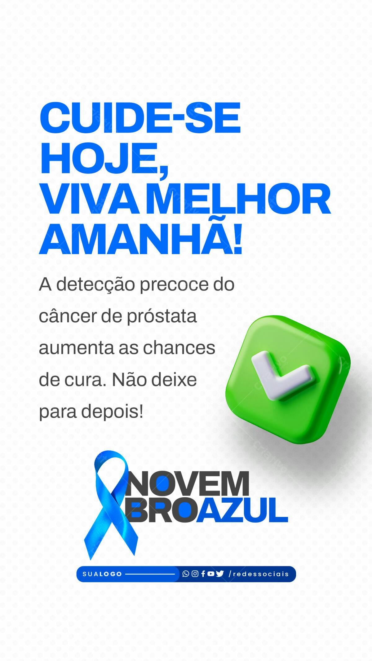 Post para Novembro Azul PSD Editável