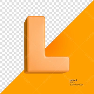 Lettering Alfabeto Laranja Render 3D