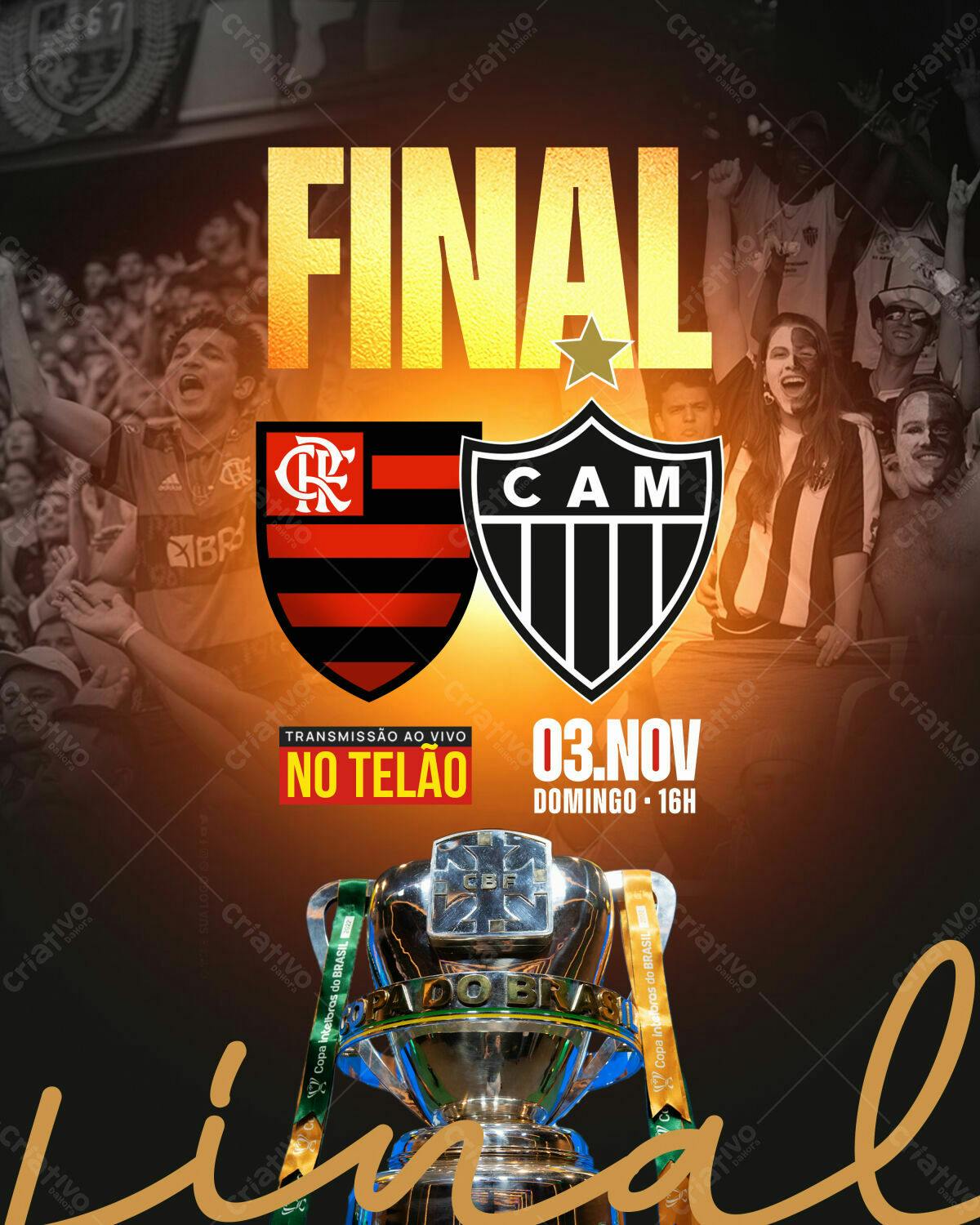 Flyer Final Copa do Brasil PSD Editável