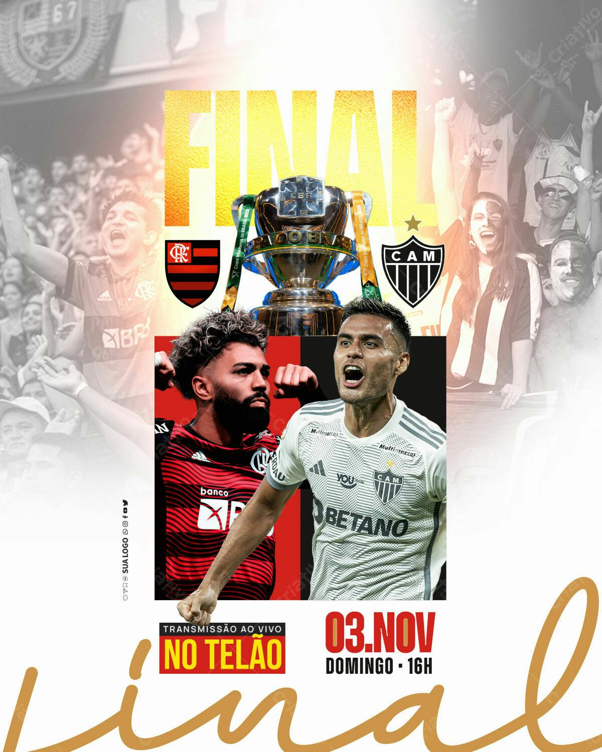 Flyer Final Copa do Brasil PSD Editável