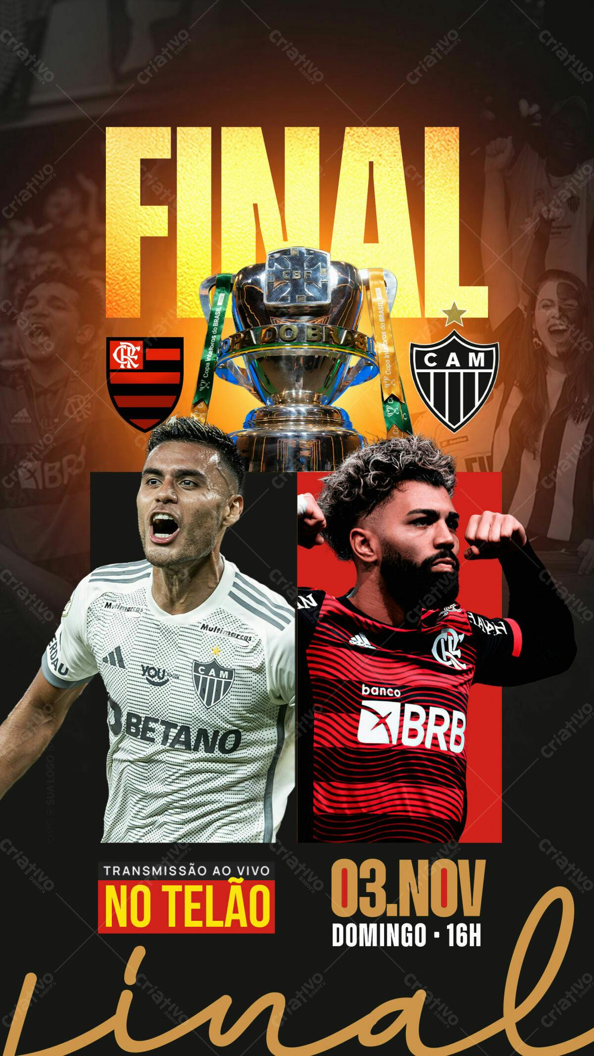 Flyer Final Campeonato Brasileiro PSD Editável
