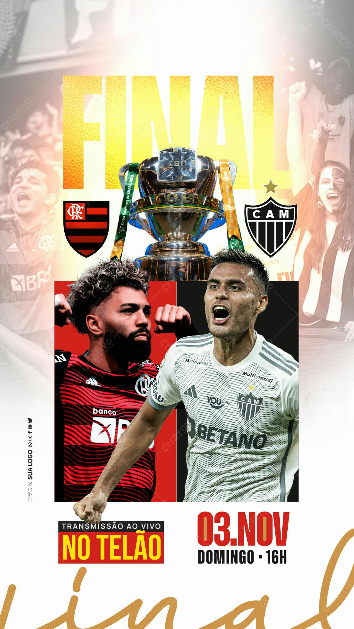 Flyer Final Copa do Brasil PSD Editável