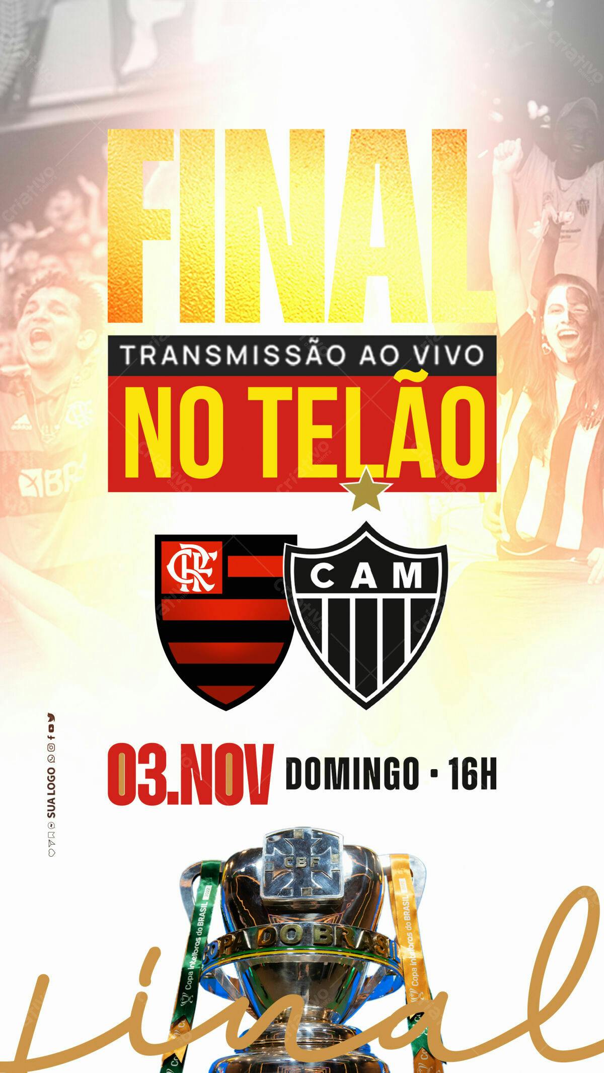 Flyer Final Campeonato Futebol PSD Editável
