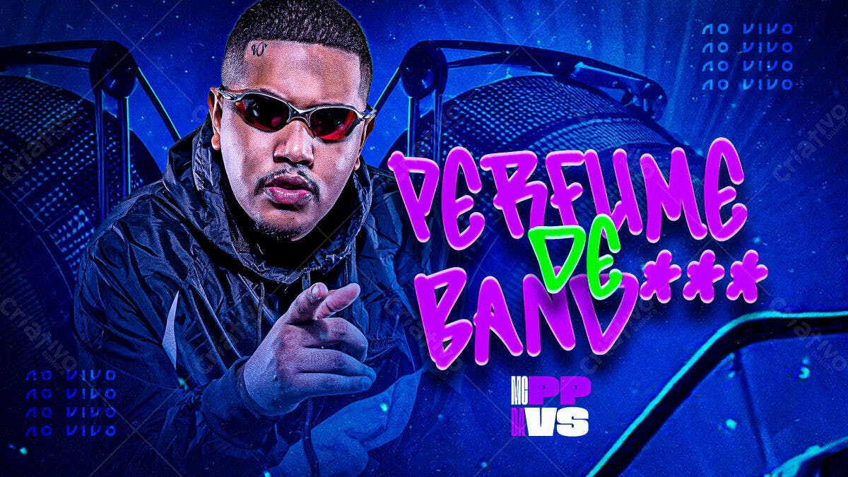 Flyer para Show ao Vivo do MC Perfume PSD Editável