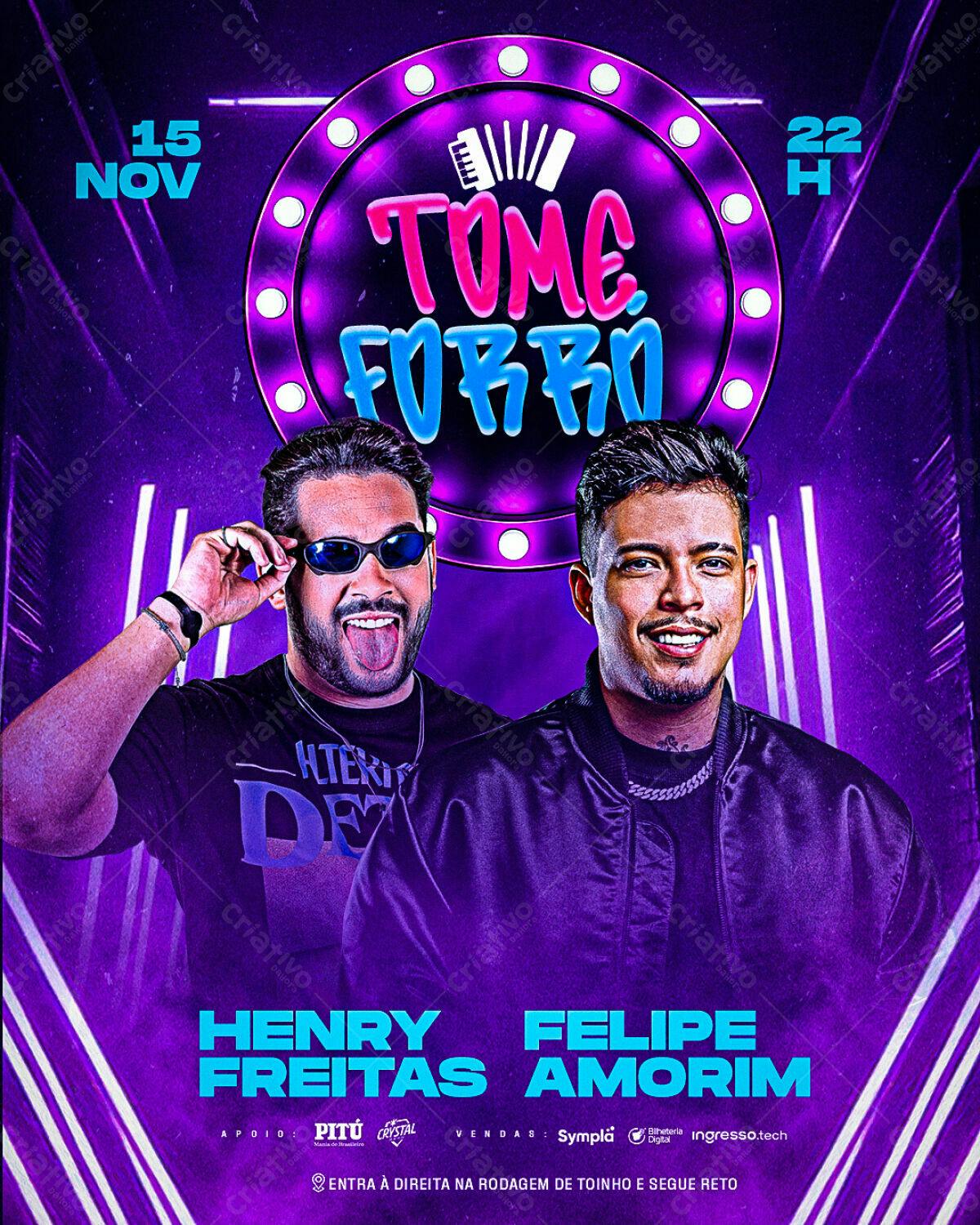 Flyer Tome Forró PSD Editável