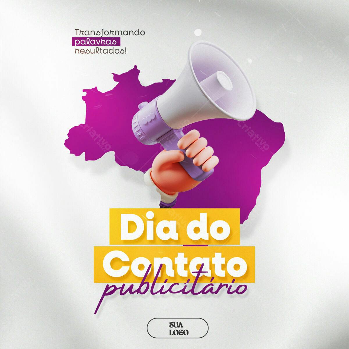 Post para o Dia do Publicitário PSD Editável
