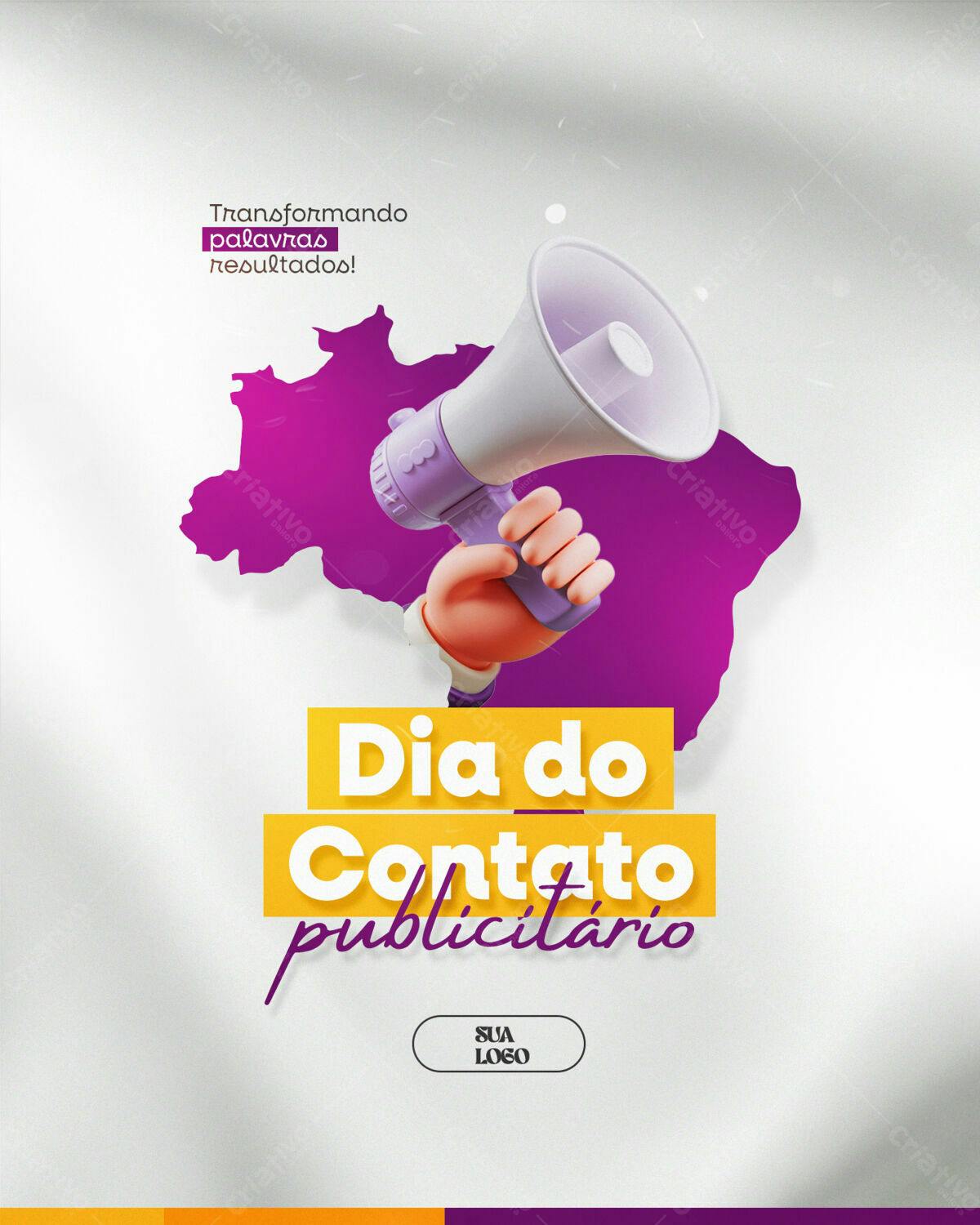 Flyer Dia do Contato Publicitário PSD Editável