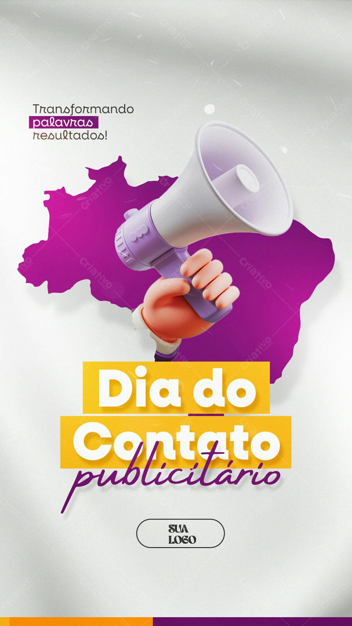 Flyer Dia do Contato Publicitário PSD Editável