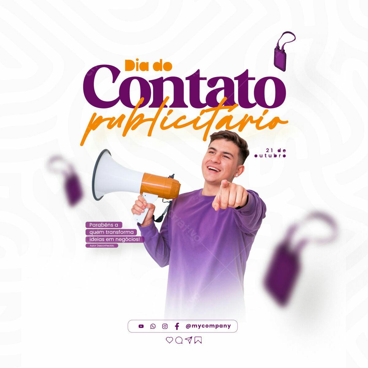 Flyer Dia do Publicitário PSD Editável