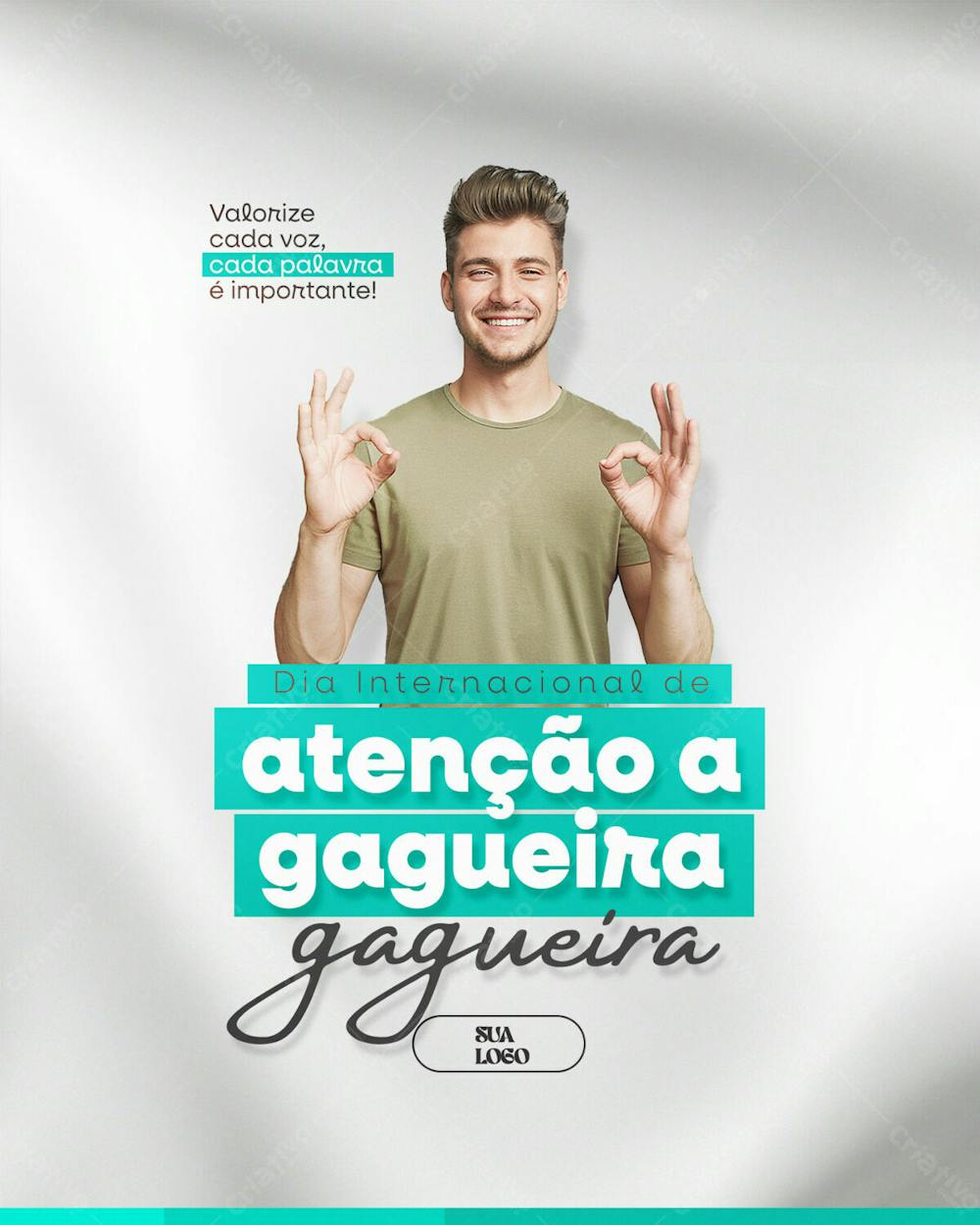 Dia Internacional De Atenção À Gagueira 22 De Outubro Social Media Psd Editável