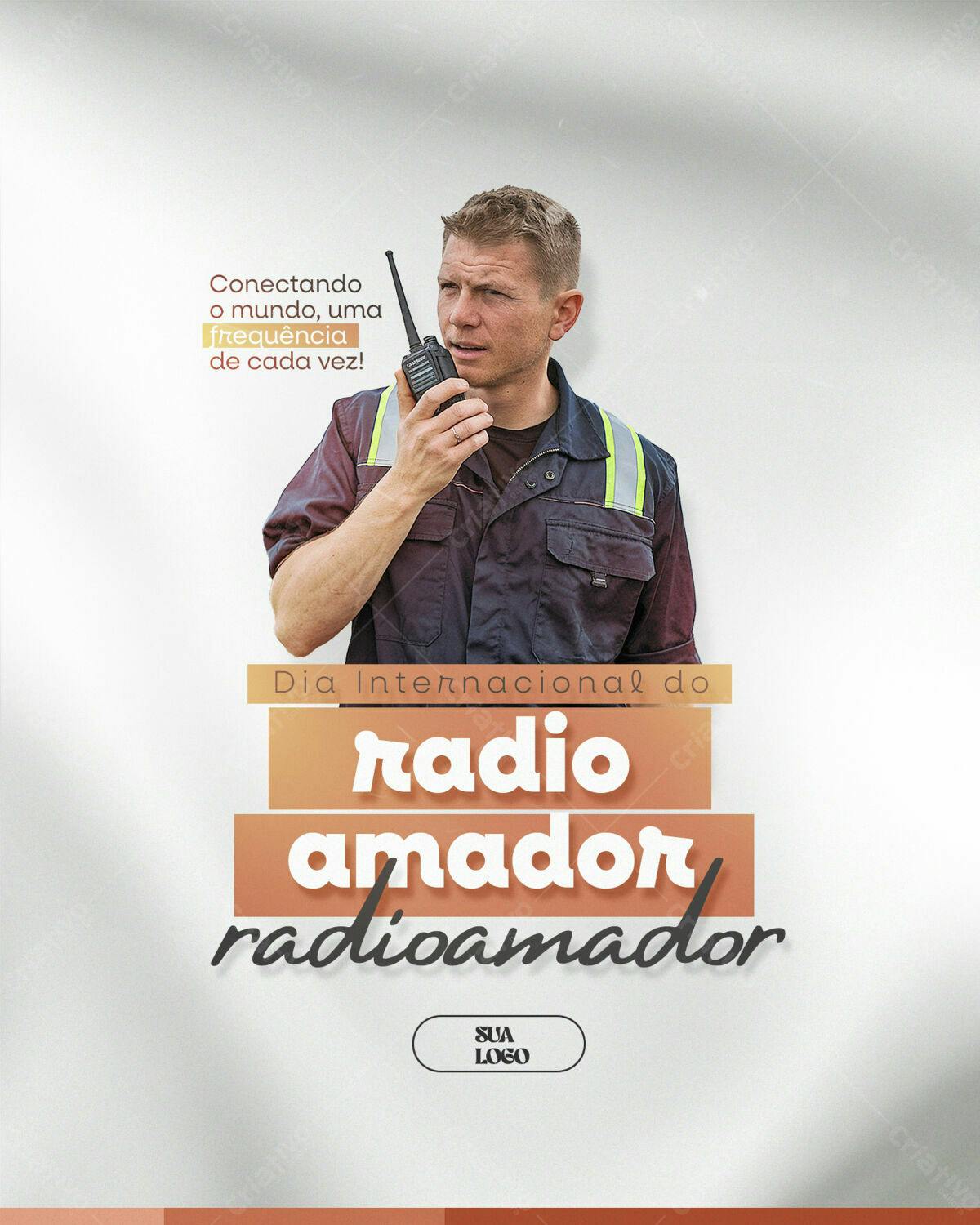 Flyer Dia do Radioamador PSD Editável
