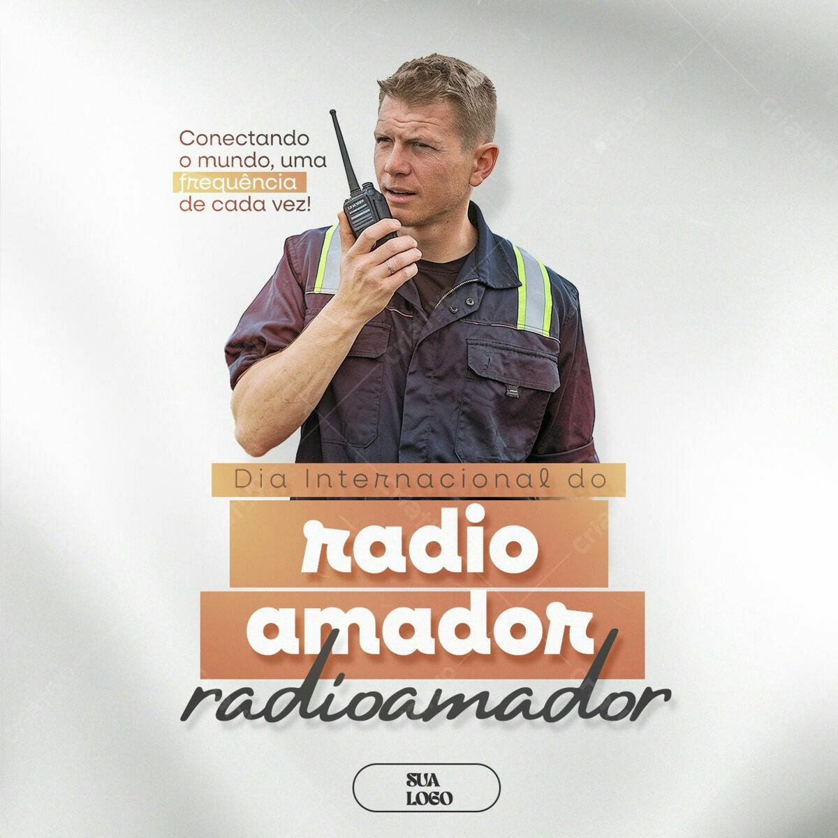 Flyer Dia Internacional do Radioamador PSD Editável