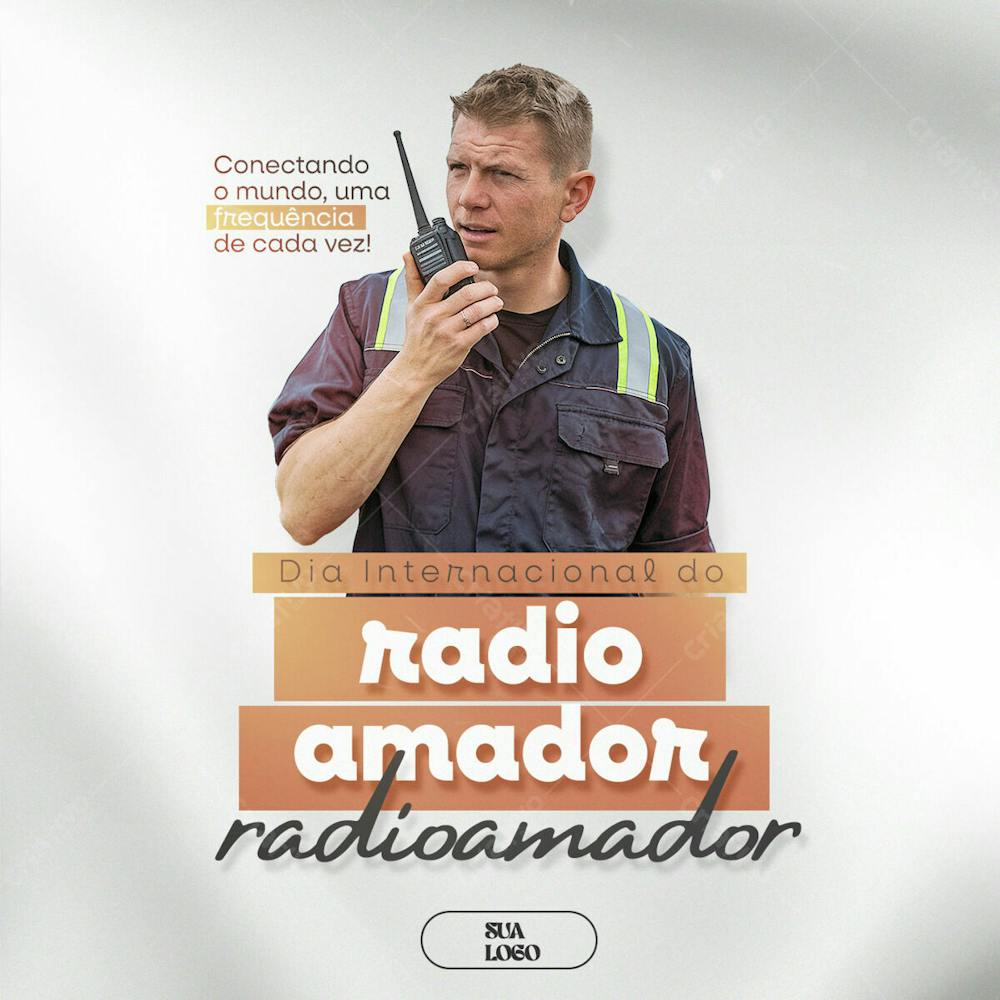 Dia Internacional Do Radioamador 22 De Outubro Social Media Psd Editável