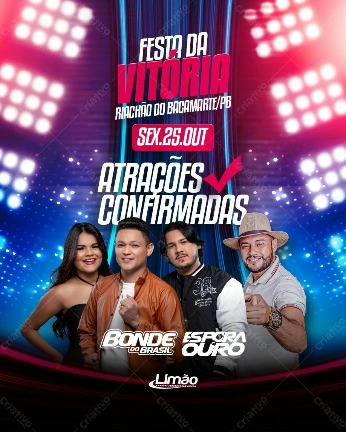 Flyer Festa da Vitória PSD Editável