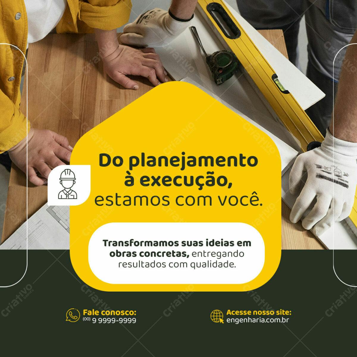 Post para Engenharia Civil PSD Editável