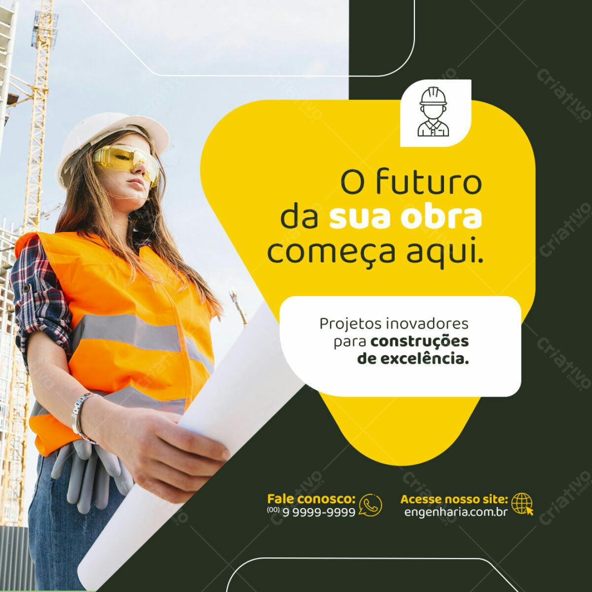 Post para Engenharia Civil PSD Editável