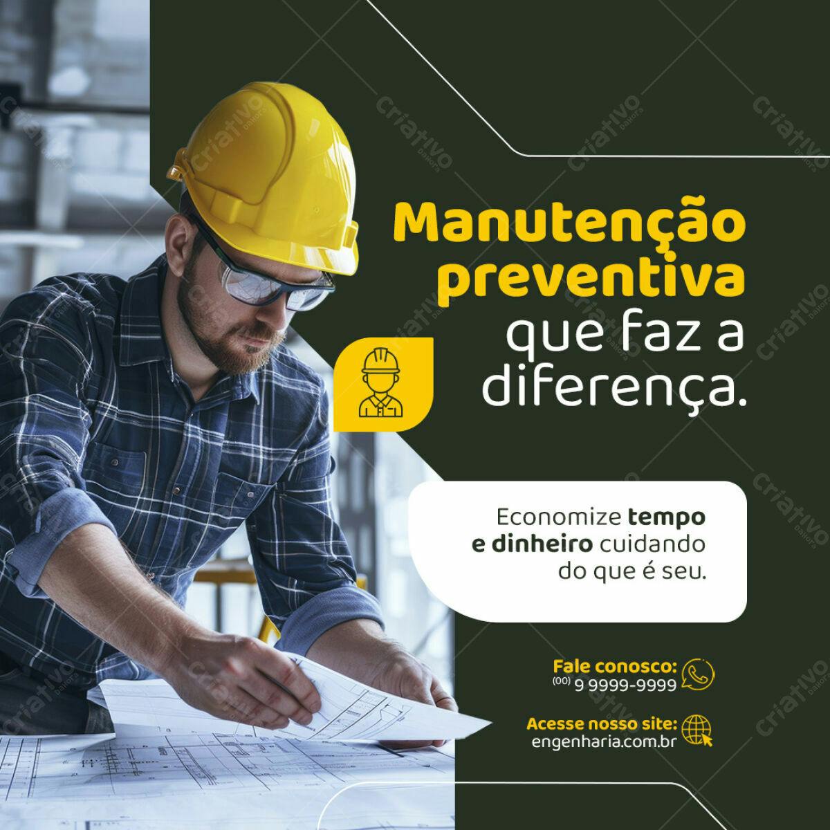 Post para Manutenção Preventiva PSD Editável