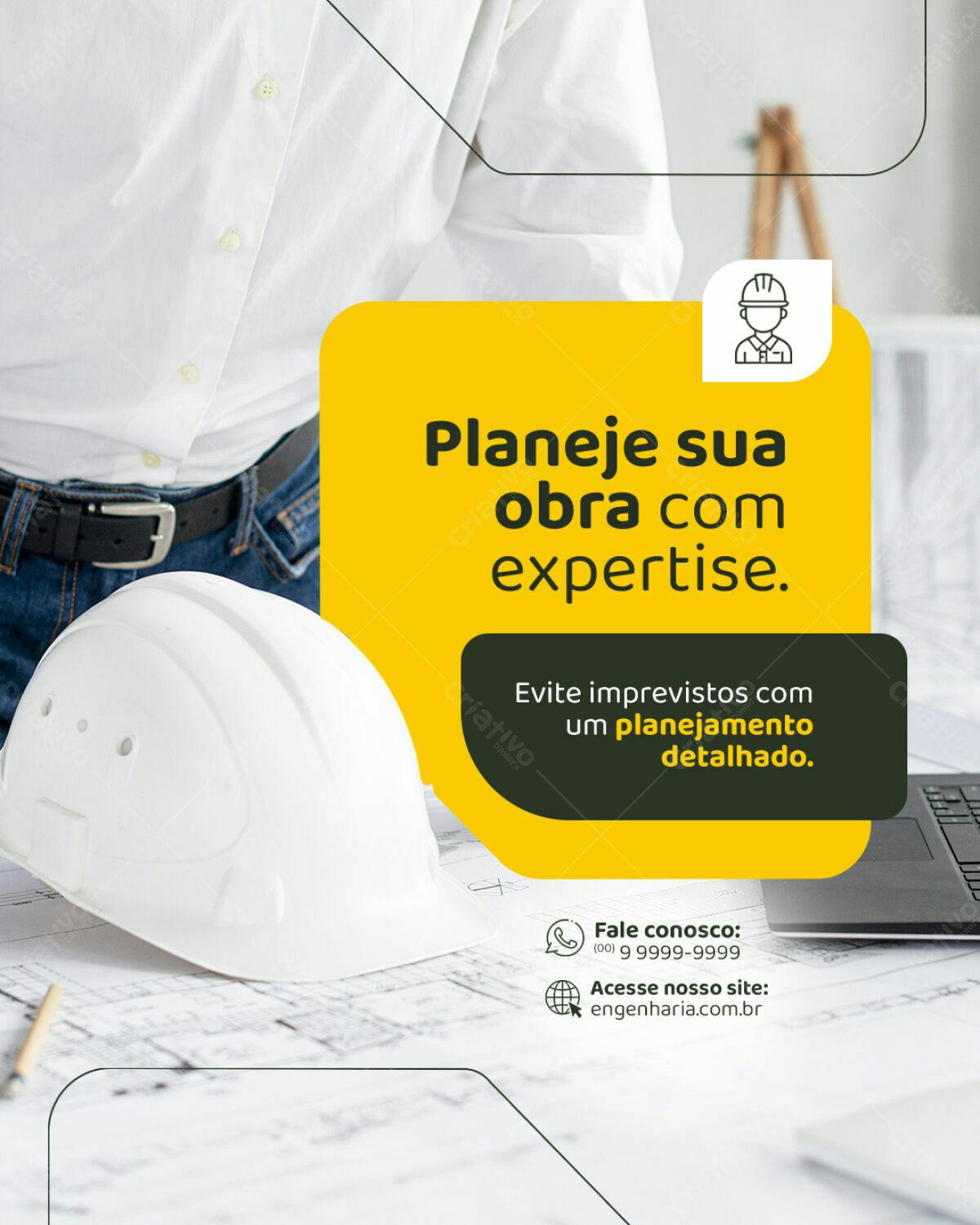 Post para Engenharia Civil PSD Editável